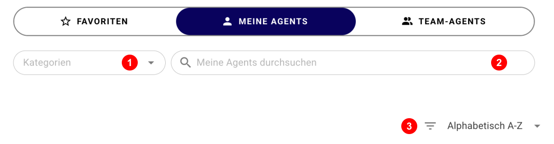 Kategorien, Suche und Sortierung